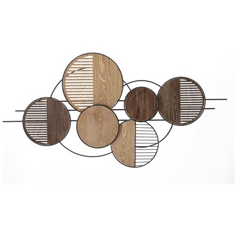 Decorazione In Metallo 3d Cerchi 17 - Multicolore - Metallo - 134x4x69,2 Cm - Foto 1