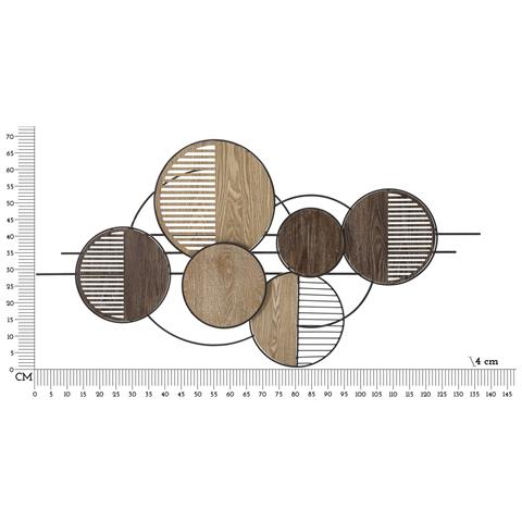 Decorazione In Metallo 3d Cerchi 17 - Multicolore - Metallo - 134x4x69,2 Cm - Foto 6