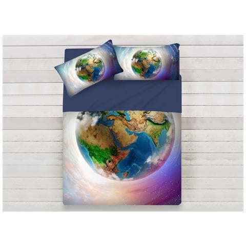 Lenzuola Copriletto Letto Sogni D''oro 100% Cotone Disegno Mondo D82 Matrimoniale Mondo D82 - Foto 1