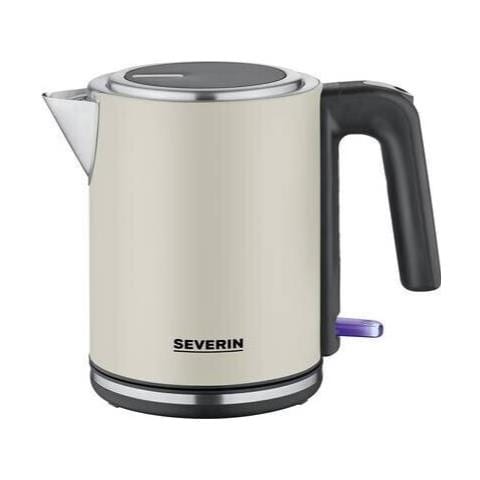 Bollitore Elettrico Wk 9577 con Capacità 1 Litro Girevole 360° Potenza 2400 W Colore Inox Beige Nero - Foto 3