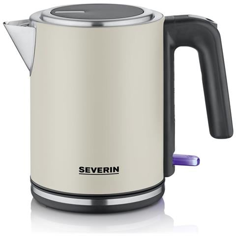 Bollitore Elettrico Wk 9577 con Capacità 1 Litro Girevole 360° Potenza 2400 W Colore Inox Beige Nero - Foto 1