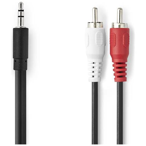 Cavo Splitter Audio Da Jack 3,5 Mm A 2 Rca Stereo 1,5 M, Nero - Foto 1