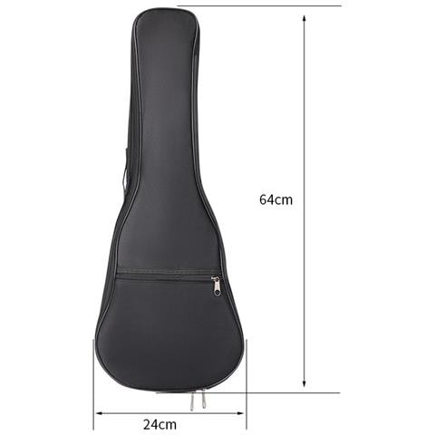 Borsa Per Ukulele Da 23 Pollici, Custodia Imbottita Per Ukulele, Nera - Foto 2