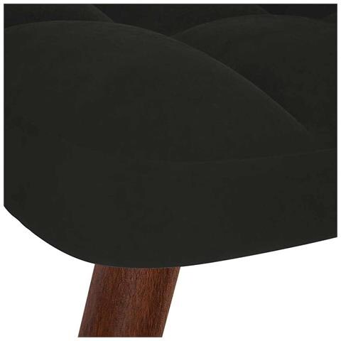 Poltrona Relax con Poggiapiedi Nera in Velluto - Foto 9