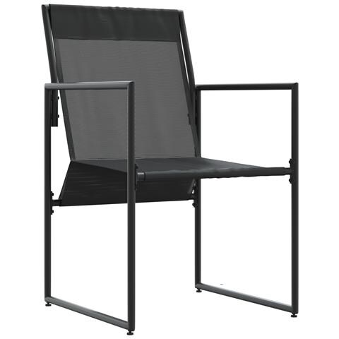 Poltrone da Giardino con Cuscini 4 pz Nero Textilene - Foto 1