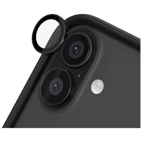 Protezione Per Obiettivi Fotografici Per Iphone 16 / 16 Plus Resistente 9h, Nero - Foto 1