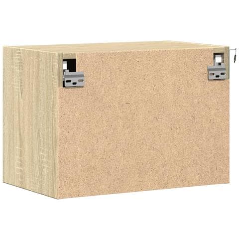 Comodino a Parete con luci LED Rovere Sonoma - Foto 9