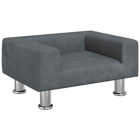 Lettino per Cani Grigio Chiaro 50x40x26,5 cm in Velluto - Foto 1