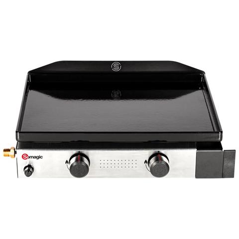 Griglia a Gas Happy Garden SO-SOL200 2 Bruciatori Potenza 4,25 kW Colore Nero - Foto 2