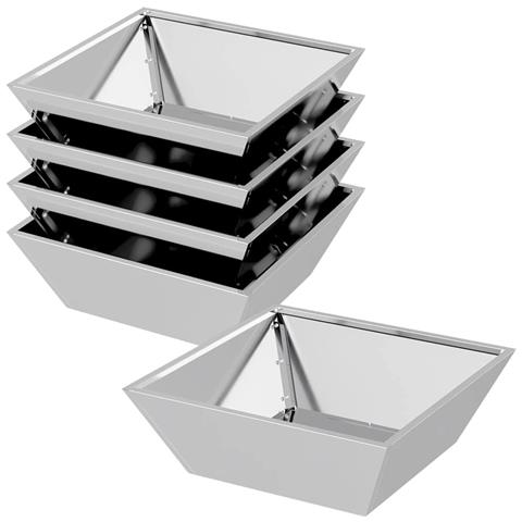 Vaso a Ciotola da Giardino 5 pcs Argento 50 x 50 x 15 cm - Foto 1