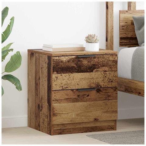 Armadio da Notte 2 pcs Legno vecchio 45 x 39 x 50 cm - Foto 2