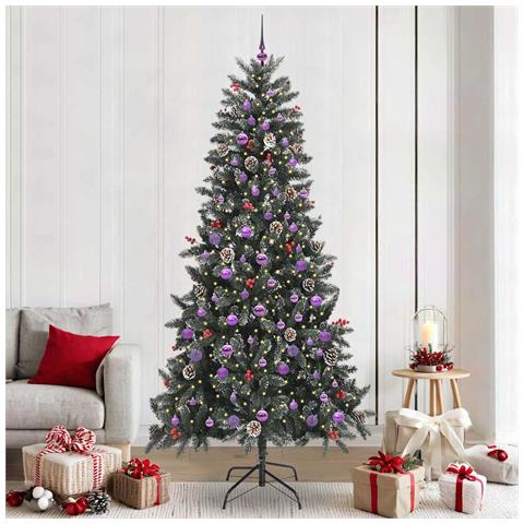 Albero di Natale artificiale con 300 LED Verde 240 cm - Foto 2