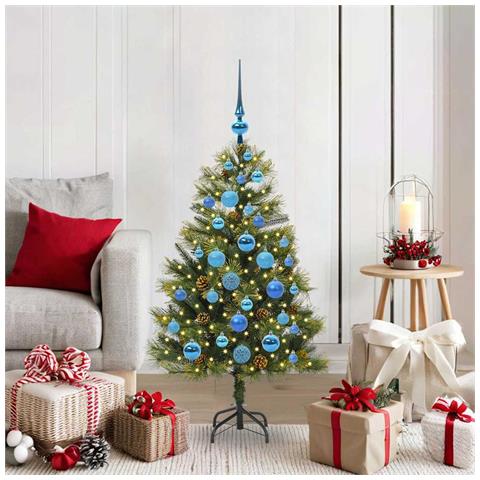 Albero di Natale artificiale pieghevole con coni Verde 120 cm - Foto 2