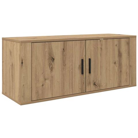 Mobile TV da parete Rovere artigianale 100 x 34,5 x 40 cm - Foto 1