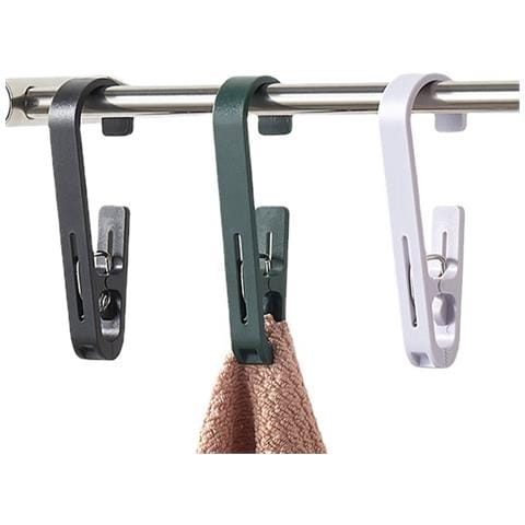 Ganci Per Tende In Abs - Confezione Da 4: Clip Versatili Per Cucina, Bagno E Dormitorio Black - Foto 3