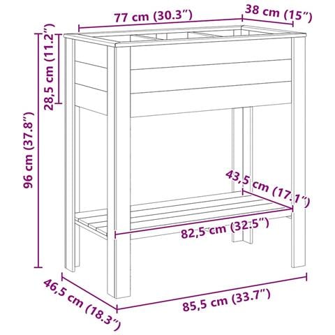 Supporto per piante con lo scaffale Marrone 85 x 46 x 94 cm - Foto 9
