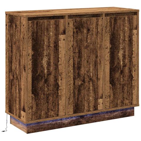 Madia LED Legno vecchio 90 x 32 x 75 cm Legno multistrato - Foto 1