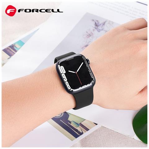 Cinturino Fa01 Silicon Per Apple Watch 2-3-4-5-6-7-8-9-10-11 Se Ultra 2-3 42-44-45-49mm Nero - Foto 1