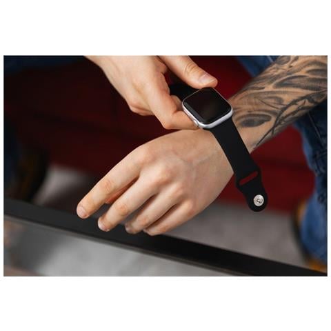 Cinturino Fa01 Silicon Per Apple Watch 2-3-4-5-6-7-8-9-10-11 Se Ultra 2-3 42-44-45-49mm Nero - Foto 2
