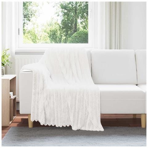 Coperta Bianco 150 x 130 cm Panno - Foto 2