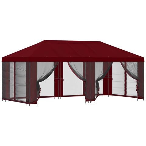 Gazebo con pareti laterali 6 x 3 m Borgogna - Foto 1