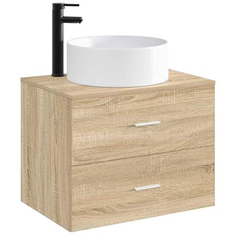 Lavabo da bagno Nero Opaco 40,5 x 40,5 x 15,5 cm Metallo - Foto 2