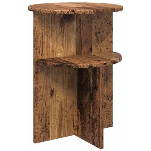 Tavolo laterale con archiviazione Legno antico Ø 39,5 x 55 cm - Foto 1
