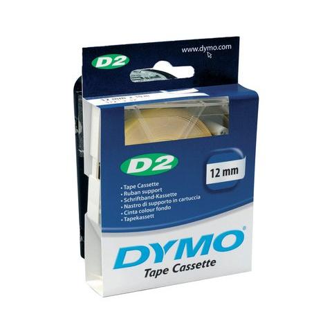Nastro di Supporto in Poliestere Modello D2 Formato 6 mm x 10 m Nero su Bianco - Foto 1
