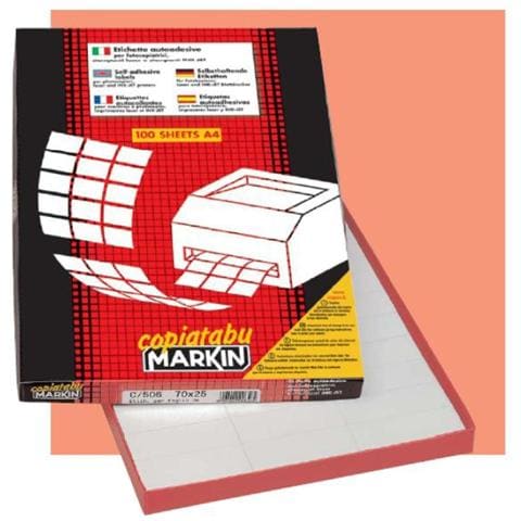 conf. 100 fogli 18 e / ff. 70x48mm A4 bianco X210C517 - Foto 1