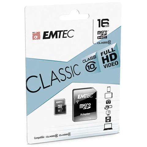 MicorSD Classic da 16 GB Classe 10 fino a 20MB / s in Lettura + Adattatore - Foto 1