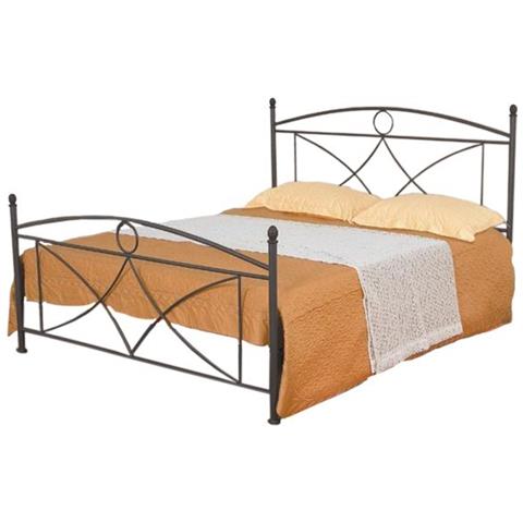 argonauta letto una piazza e mezza in ferro battuto colore antracite 126x203xh 130