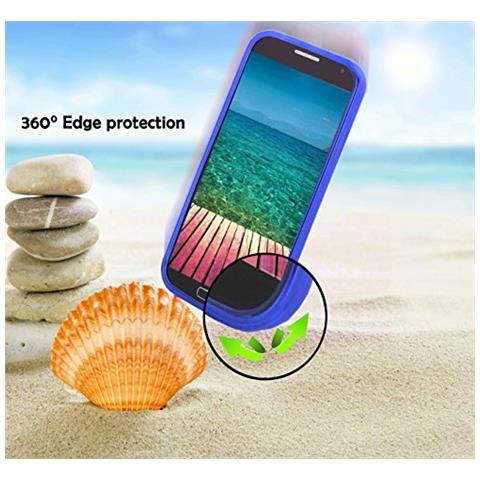 Custodia Compatibile Con Samsung Galaxy E5 2015 In Blu - Coperchio Protettivo In Silicone Tpu Flessibile Con Design Spazzolato - Foto 2