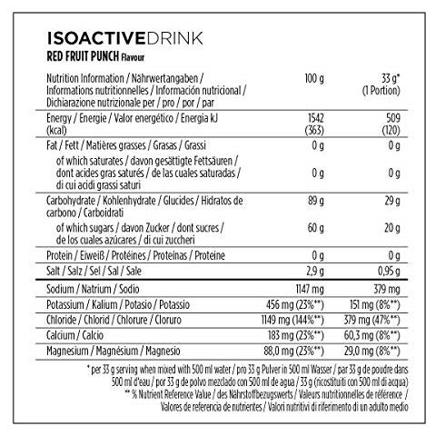 Powerbar Isoactive Red Fruit 600g - Bevanda Sportiva Isotonica - 5 Elettroliti + C2max - Foto 2