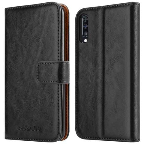 Custodia Compatibile Con Samsung Galaxy A70 In Nero Grafite - Coperchio Protettiva Con Chiusura Magnetica, Funzione Stand E Tasca Per Le Carte - Foto 11