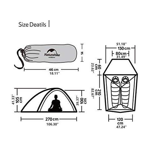 Cloud-up 2 Ultralight Tenda Backpacking Tenda Per 2 Persona Escursione Del Campeggio Esterna (10d Doro)  - Foto 2