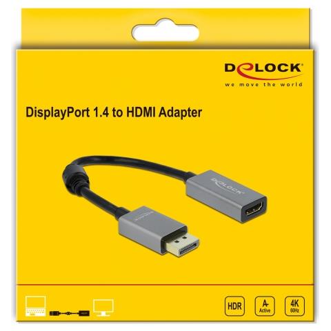 66436 Cavo E Adattatore Video 0,2 M Displayport Hdmi Tipo A (standard) Nero, Grigio - Foto 1