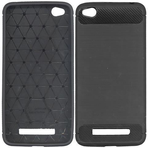 Custodia B-case Tpu Silicone Cover Case Per Xiaomi Redmi 5a Carbon Metal Black - Foto 1