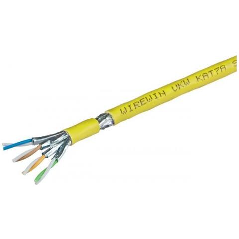 Wirewin Vkw Sftp K7a L3 500sxq Cavo Di Rete Giallo 500 M Cat7 S /ftp (s-stp) - Foto 1