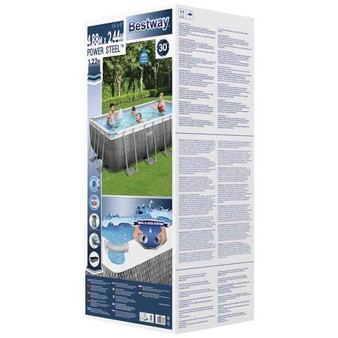 Set Piscina Power Steel Rettangolare 488x244x122 Cm - Foto 2