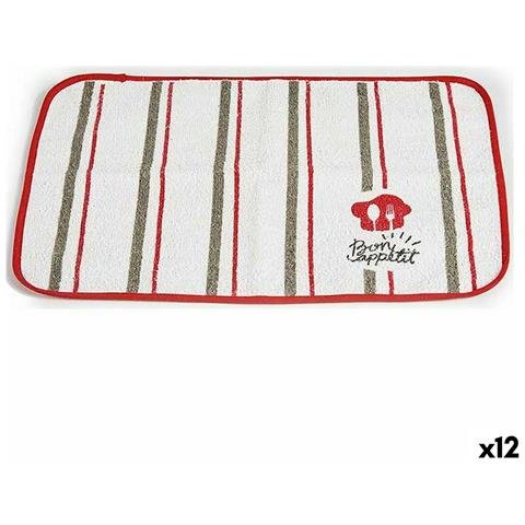 Sottopentola Bon Appetit Bianco Rosso 33 X 0,3 X 48 Cm (12 Unità) - Foto 1