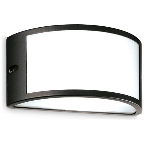 Applique Da Parete Contemporanea Rex Alluminio Nero E27 60w Ip44 - Foto 1