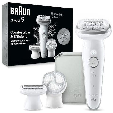 Epilatore Ricaricabile Wet & Dry Silk-épil 9-061 Series 9 Colore Bianco /Argento - Foto 1
