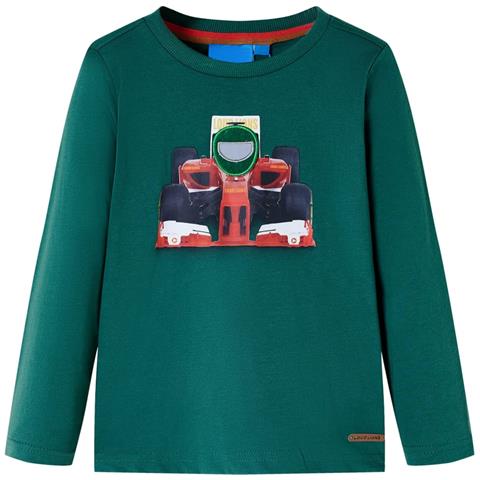 Maglietta Da Bambino A Maniche Lunghe Verde 128 - Foto 1