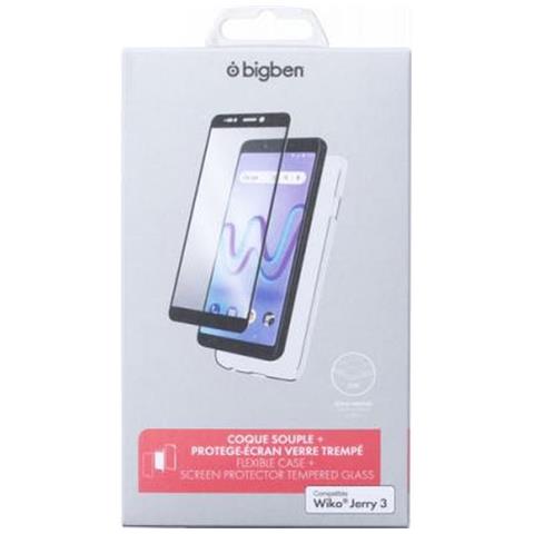Set Di Protezione Cover E Salvadisplay Per Wiko Jerry 3, Trasparente - Foto 2