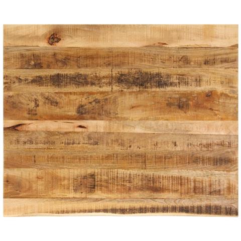 Piano Tavolo 90x80x2,5 Cm Bordi Vivi Legno Di Mango Grezzo - Foto 1