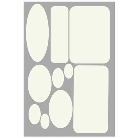 Multi Forme, Toppe Autoadesive Per Riparazione Vestiti, Piumini, Pantaloni, 10 Fogli White - Foto 2