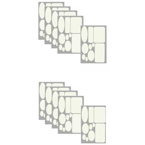 Multi Forme, Toppe Autoadesive Per Riparazione Vestiti, Piumini, Pantaloni, 10 Fogli White - Foto 1