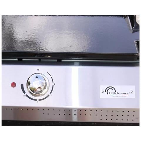 Plancha Elettrica 3760240787136 Misure 50x35cm Piastra in Ghisa Smaltata Potenza 2150W - Foto 3