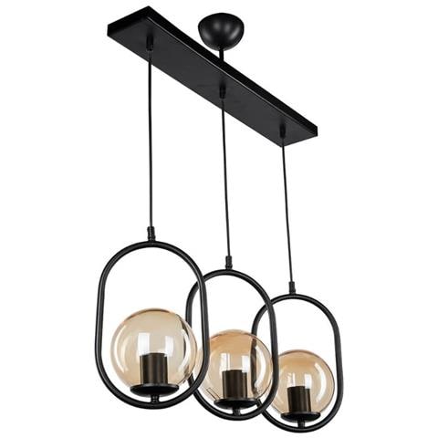 Lampada Da Soffitto Narissa Asz1332 In Metallo Nero Con Tre Portalampada - Foto 1
