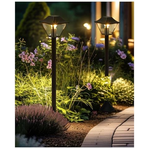 Lampione Da Giardino Gosaba Nero - Foto 1